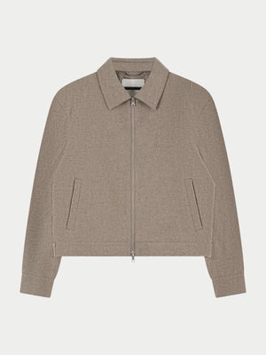 TAILORED HERRINGBONE JACKET - BEIGE