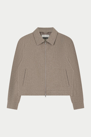 TAILORED HERRINGBONE JACKET - BEIGE