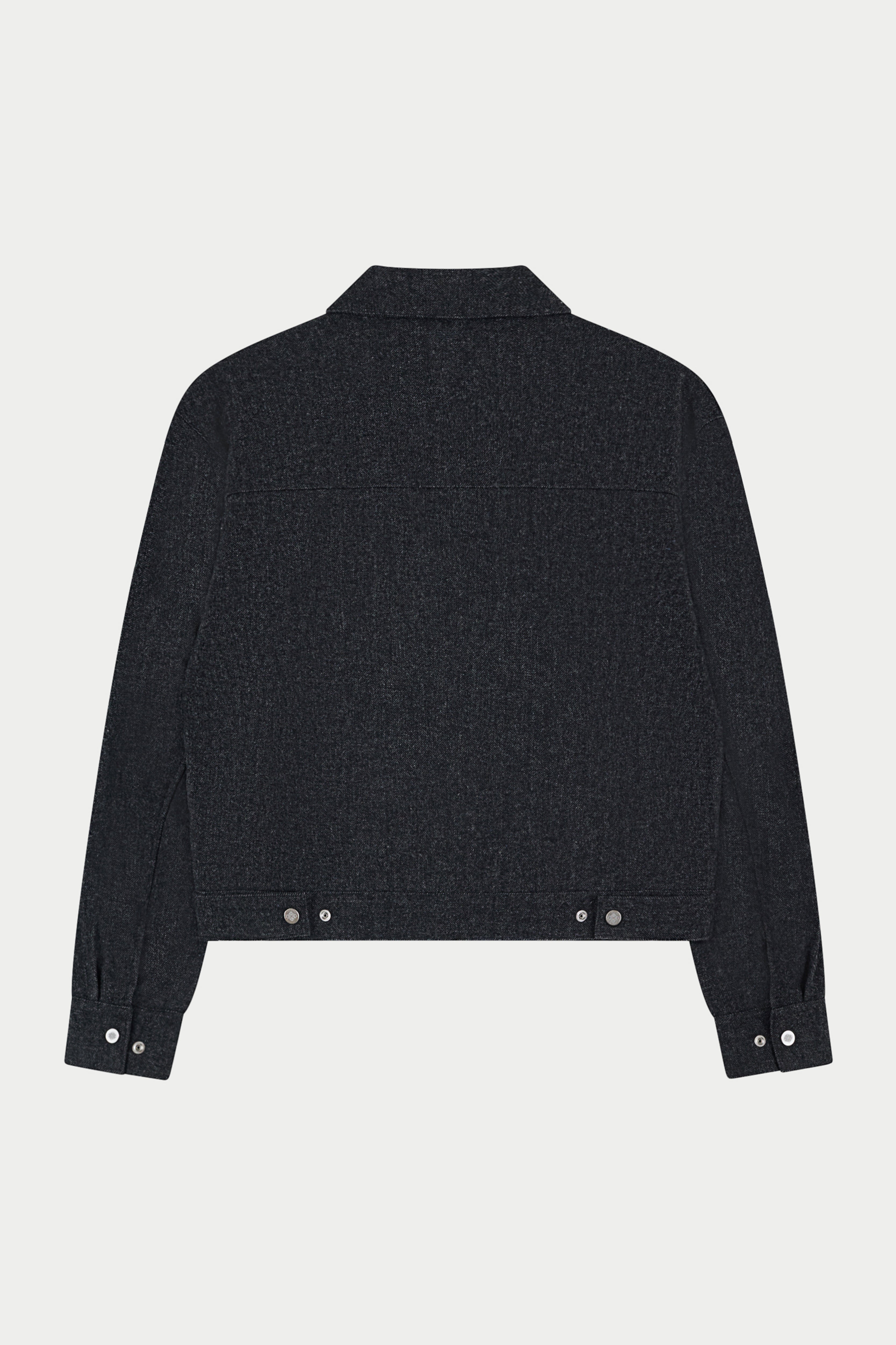 TAILORED HERRINGBONE JACKET - CHARCOAL
