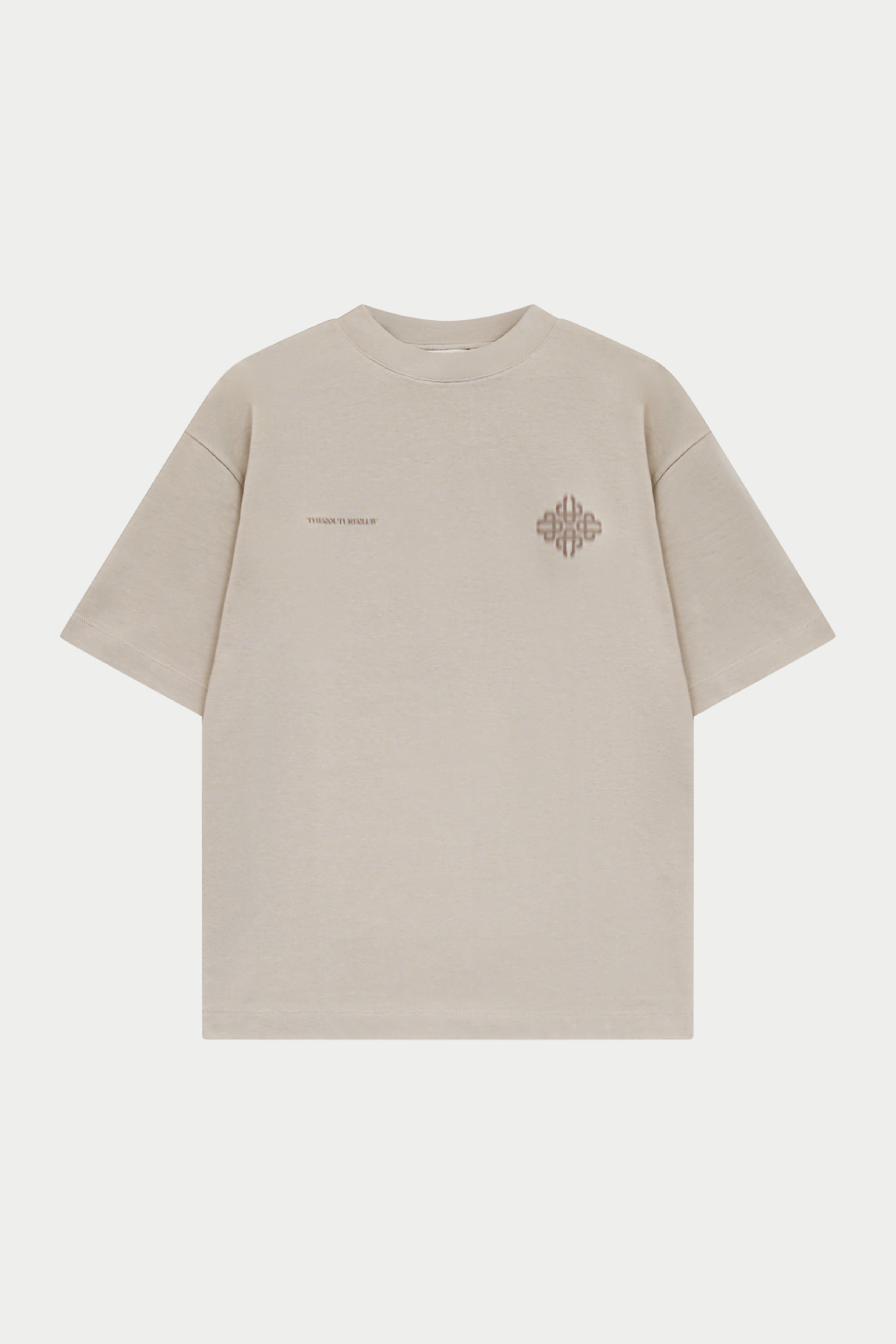 MOTION BLURRED EMBLEM T-SHIRT - STONE