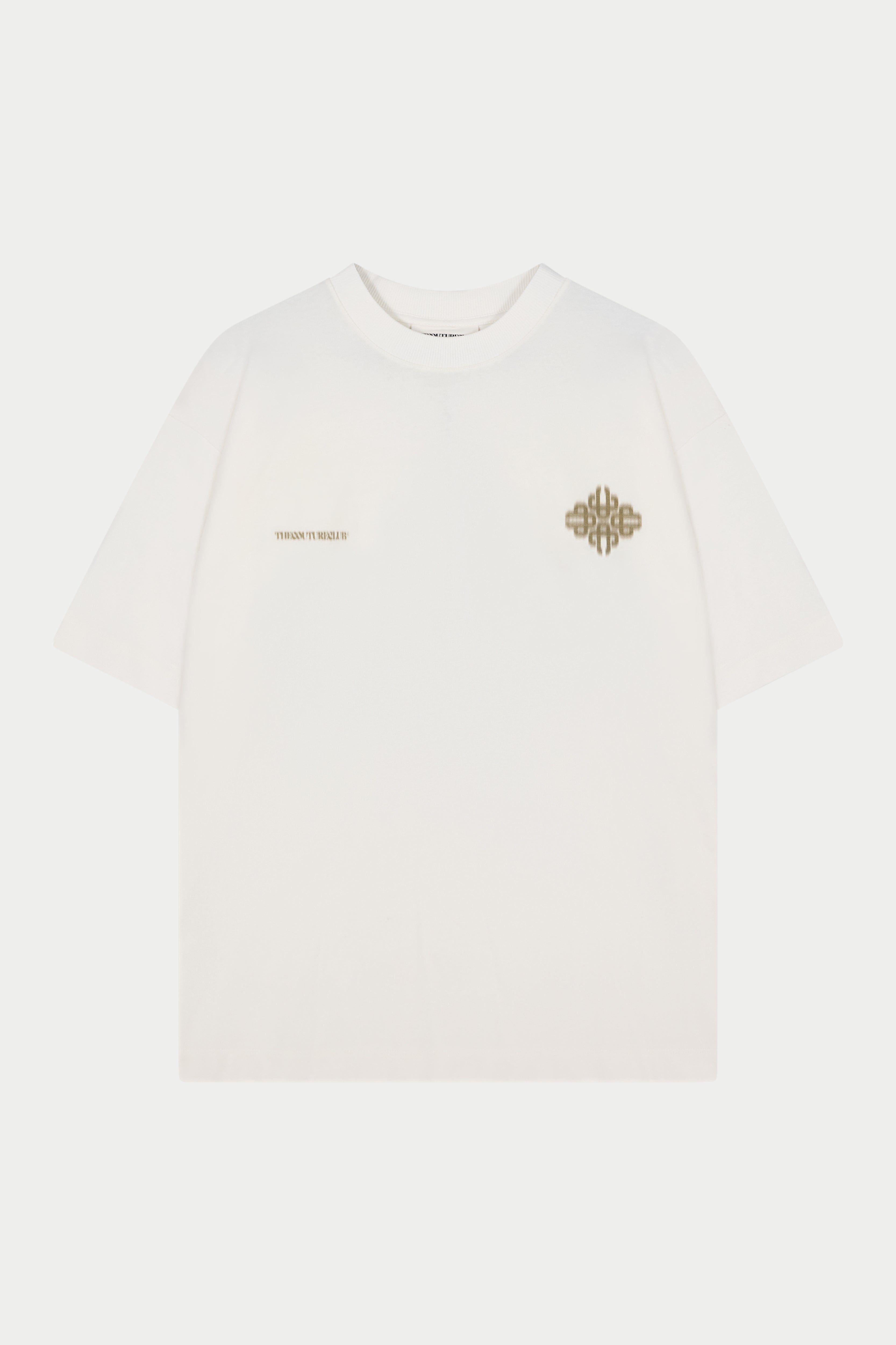 MOTION BLURRED EMBLEM T-SHIRT - KHAKI