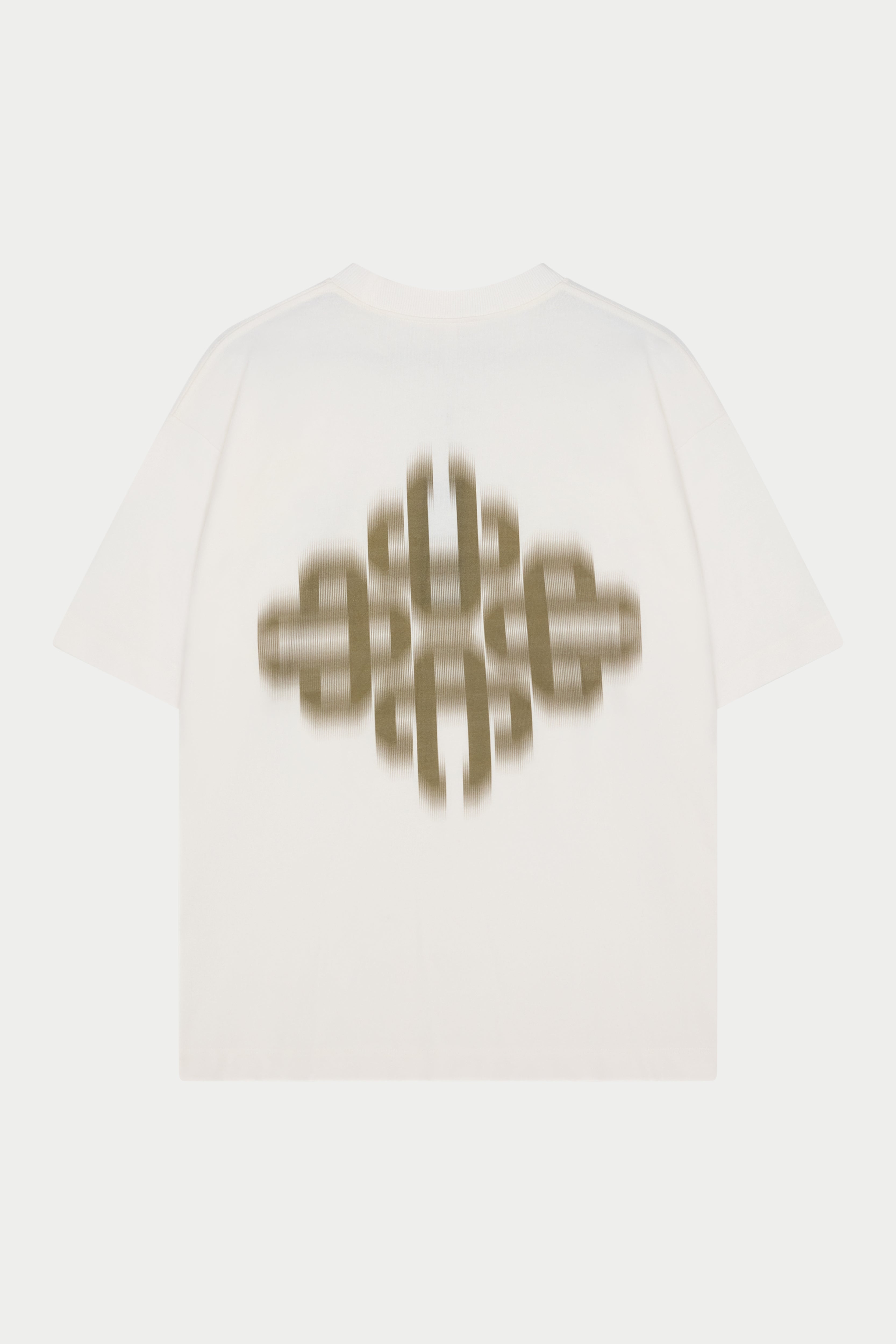 MOTION BLURRED EMBLEM T-SHIRT - KHAKI
