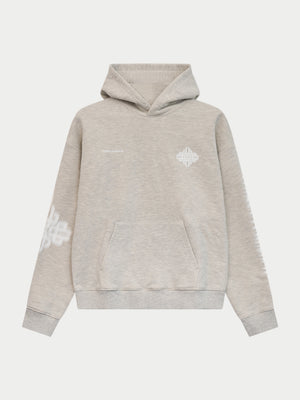 MOTION BLURRED HOODIE - GREY MARL