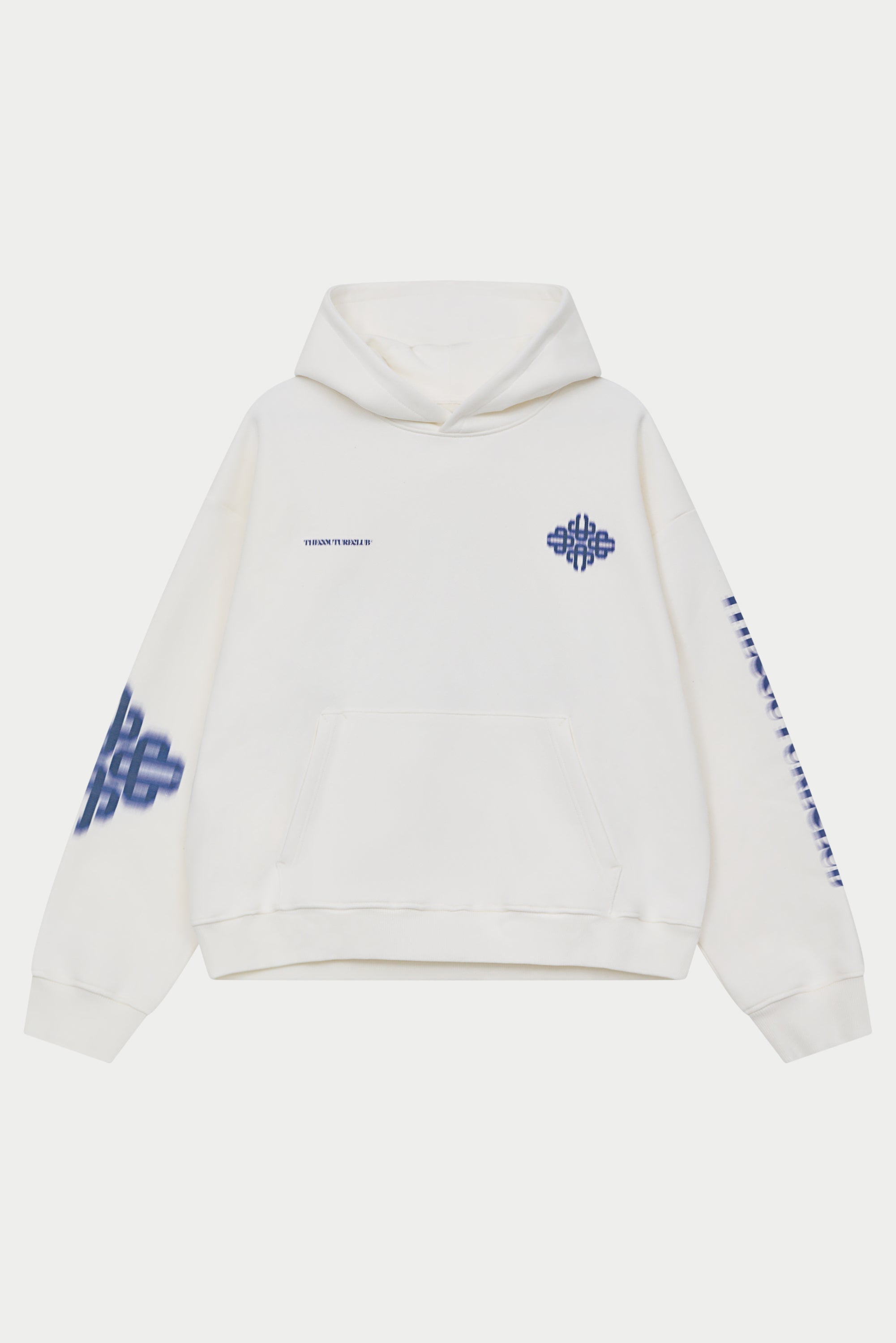 MOTION BLURRED EMBLEM HOODIE - NAVY