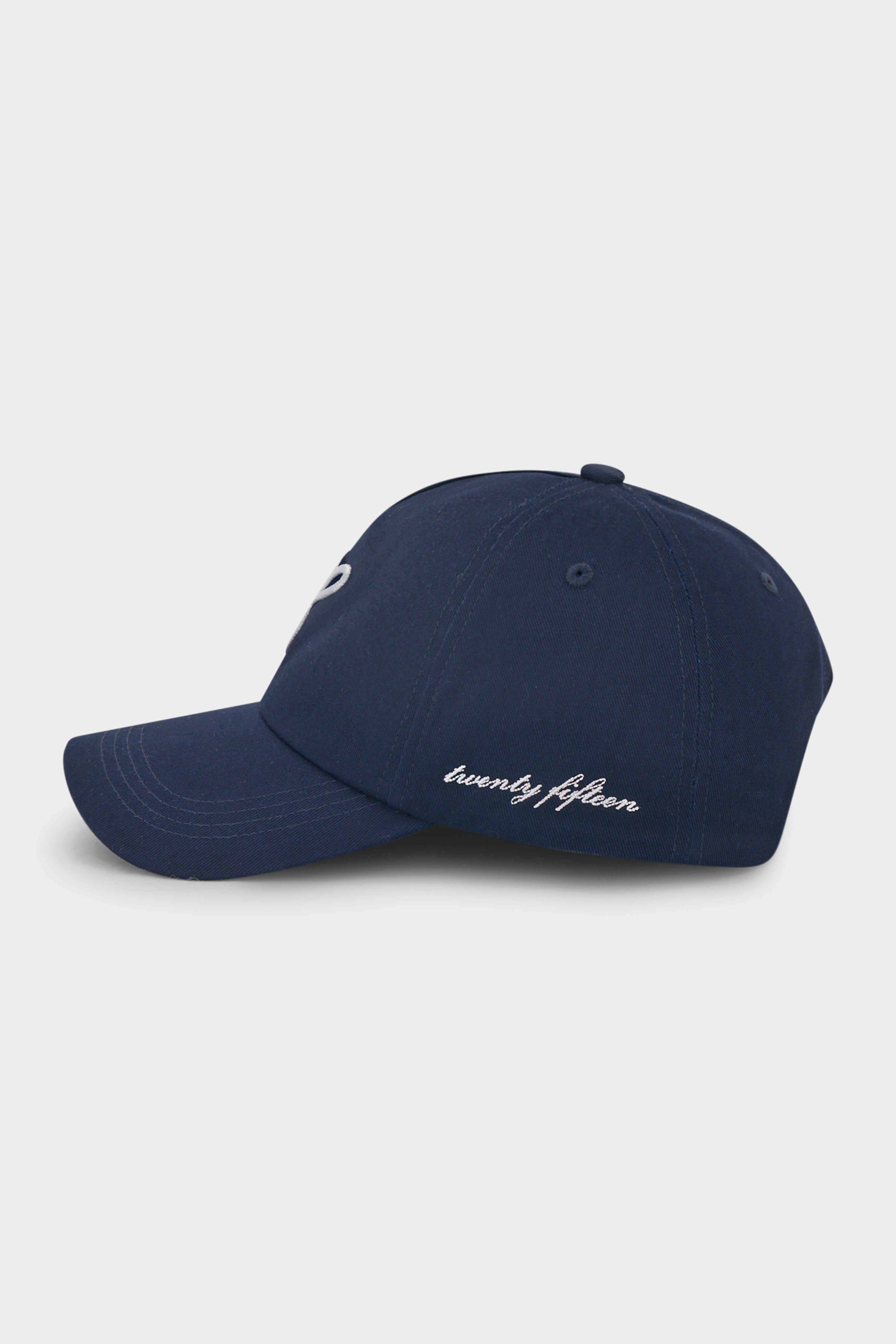 C SCRIPT CAP - NAVY | The Couture Club