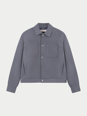 PATCH POCKET TAILORED JACKET - GREY