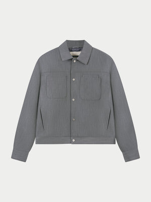 PATCH POCKET TAILORED JACKET - GREY