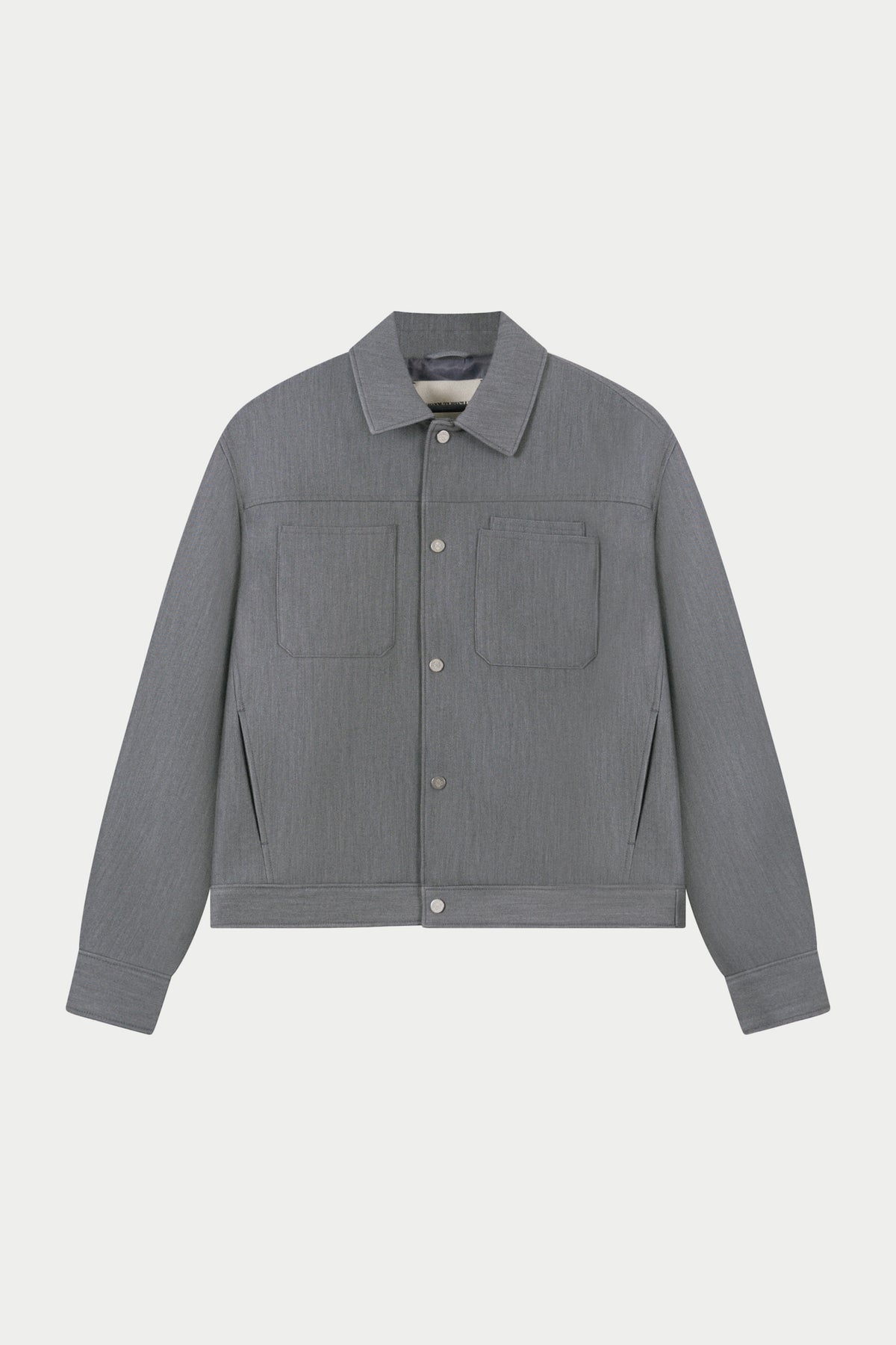 PATCH POCKET TAILORED JACKET - GREY