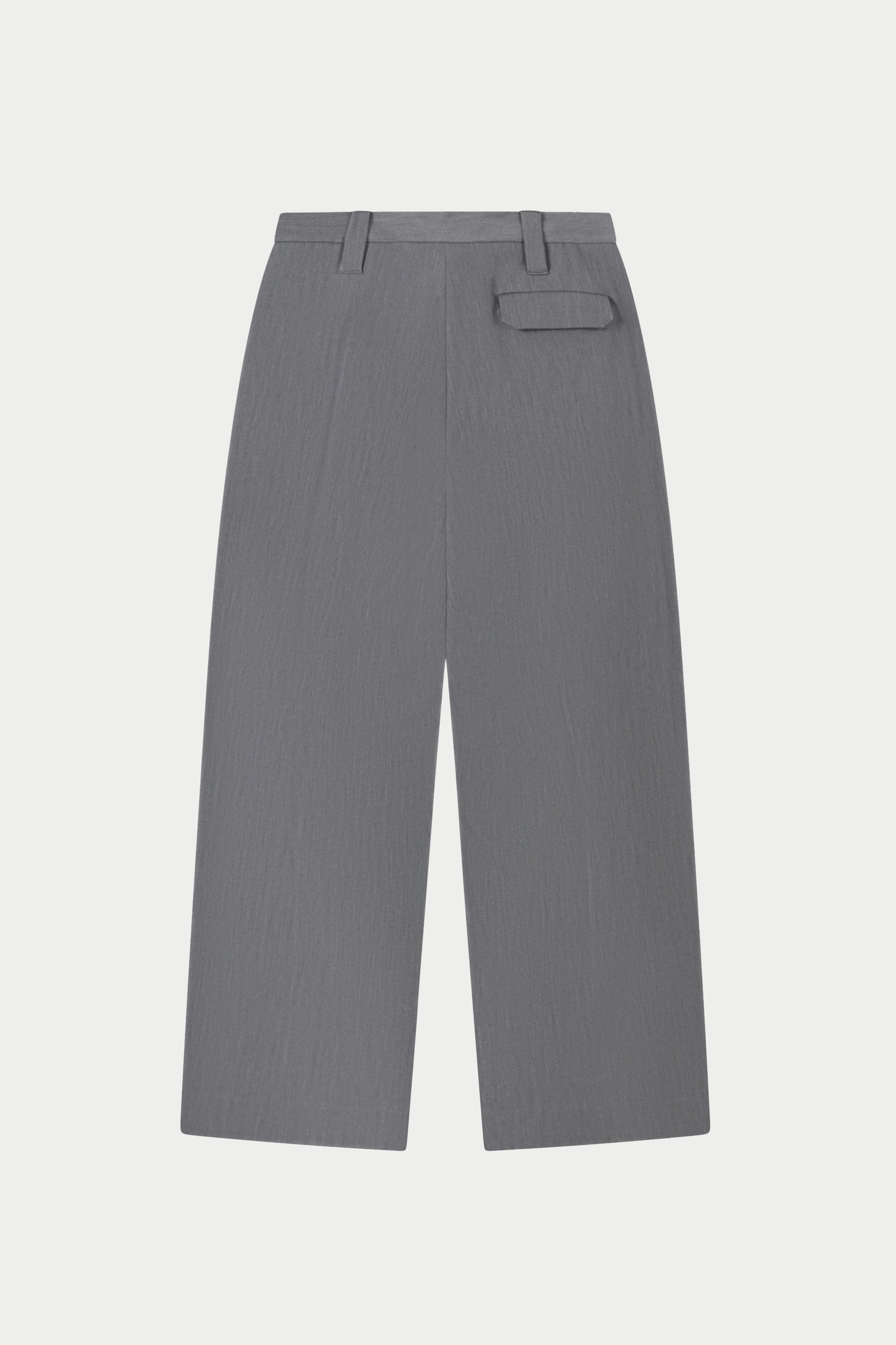 BARREL LEG TAILORED TROUSERS - GREY