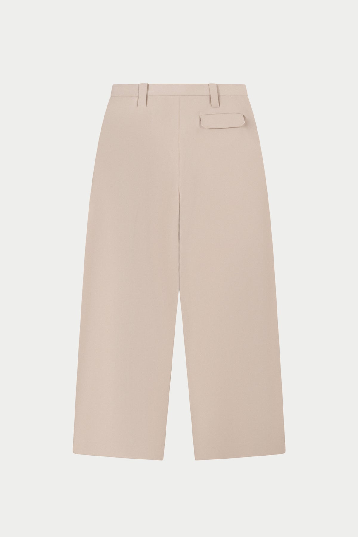 BARREL LEG TAILORED TROUSERS - STONE