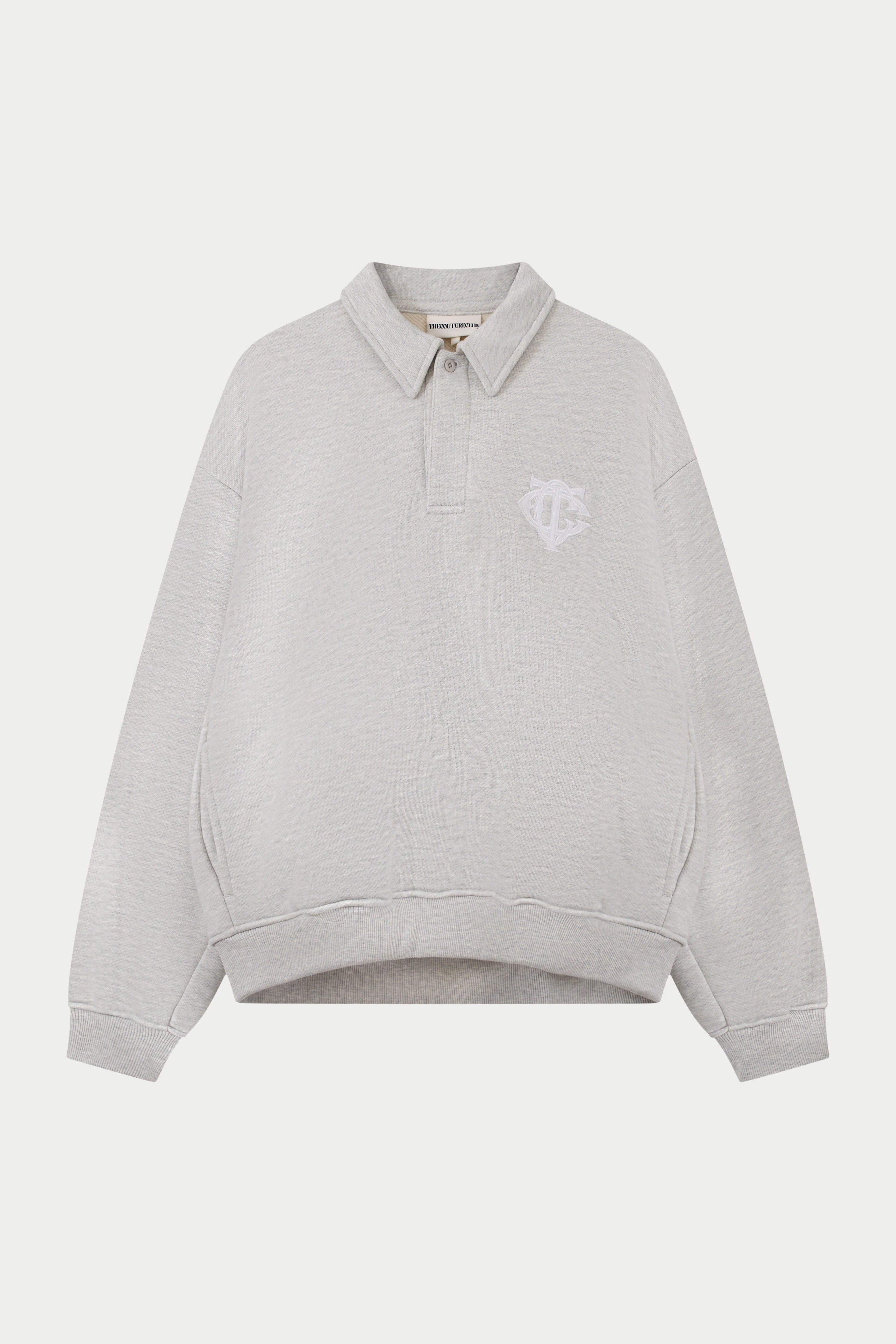 HEAVYWEIGHT MONOGRAM POLO - GREY MARL