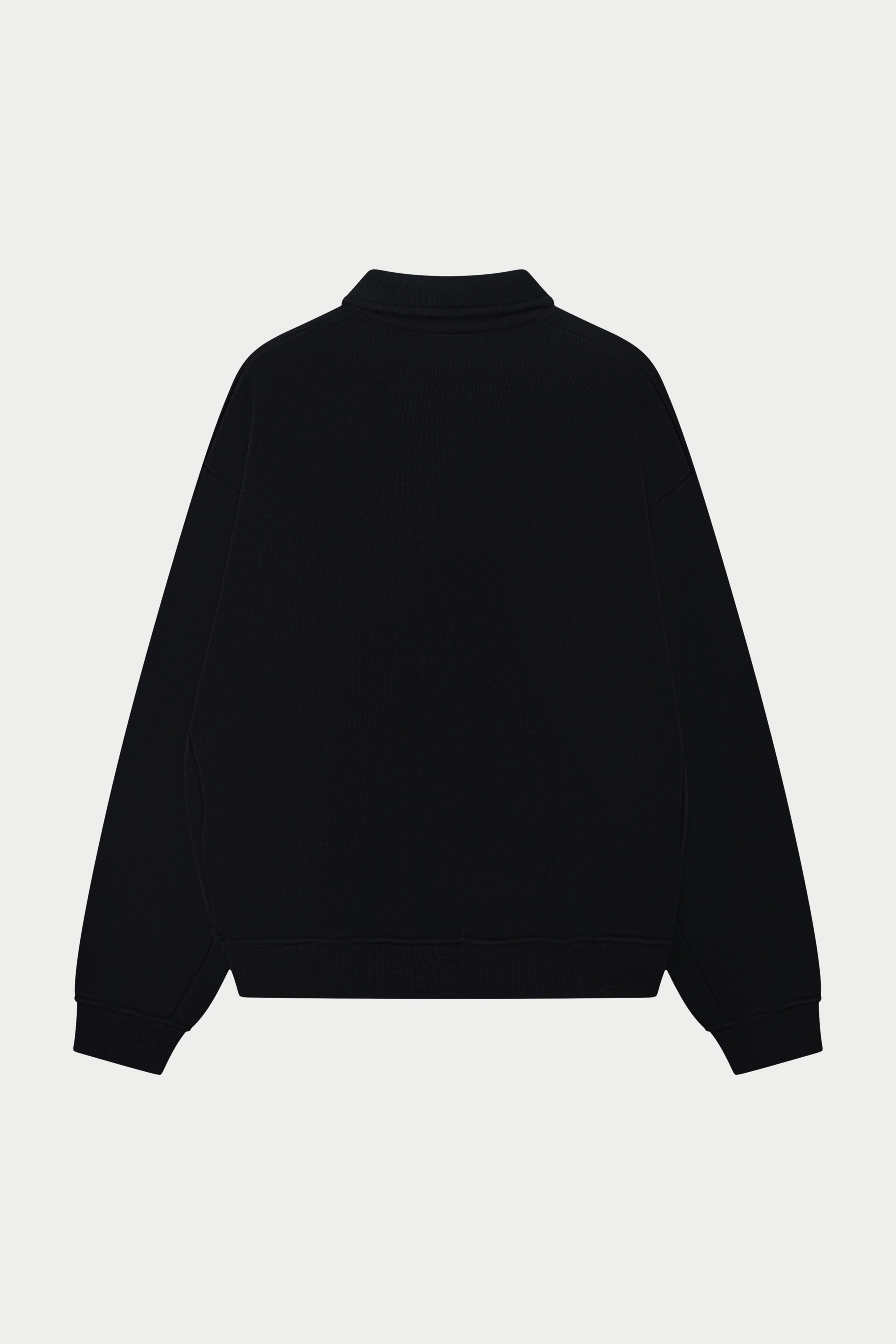 HEAVYWEIGHT MONOGRAM POLO - BLACK