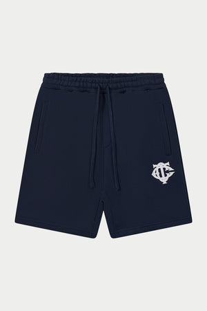 HEAVYWEIGHT MONOGRAM SHORTS - NAVY