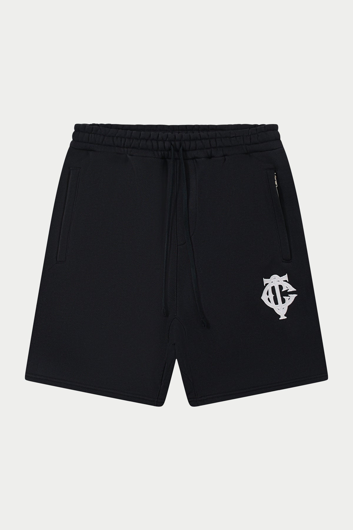 HEAVYWEIGHT MONOGRAM SHORTS - BLACK