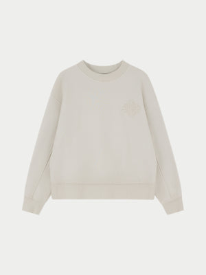 BORG EMBLEM APPLIQUE CREW - BONE