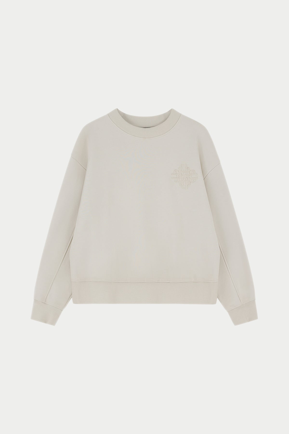 BORG EMBLEM APPLIQUE CREW - BONE