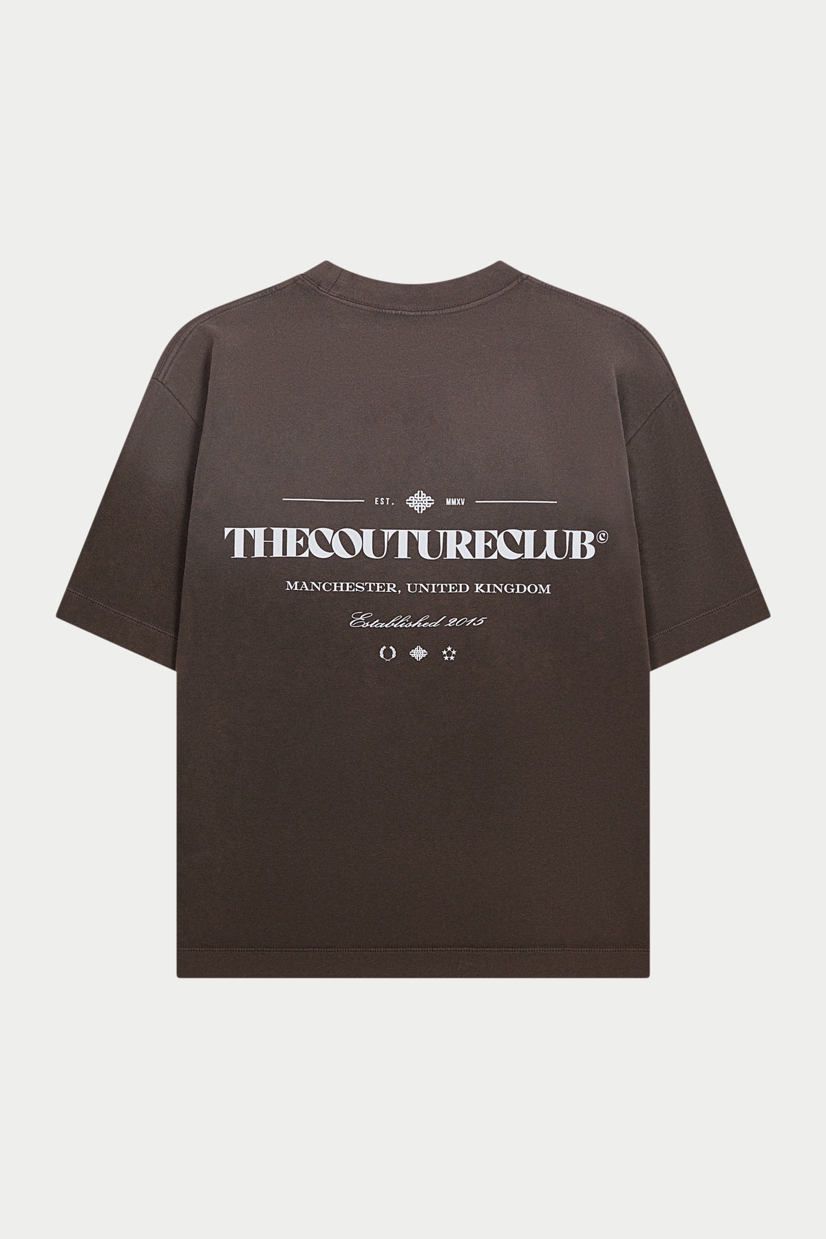 SPRAY WASH COPYRIGHT MULTI GRAPHIC T-SHIRT - BROWN