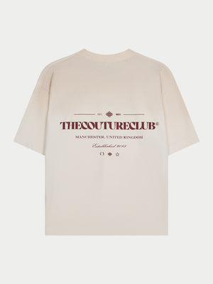 SPRAY WASH COPYRIGHT MULTI GRAPHIC T-SHIRT - OFF WHITE