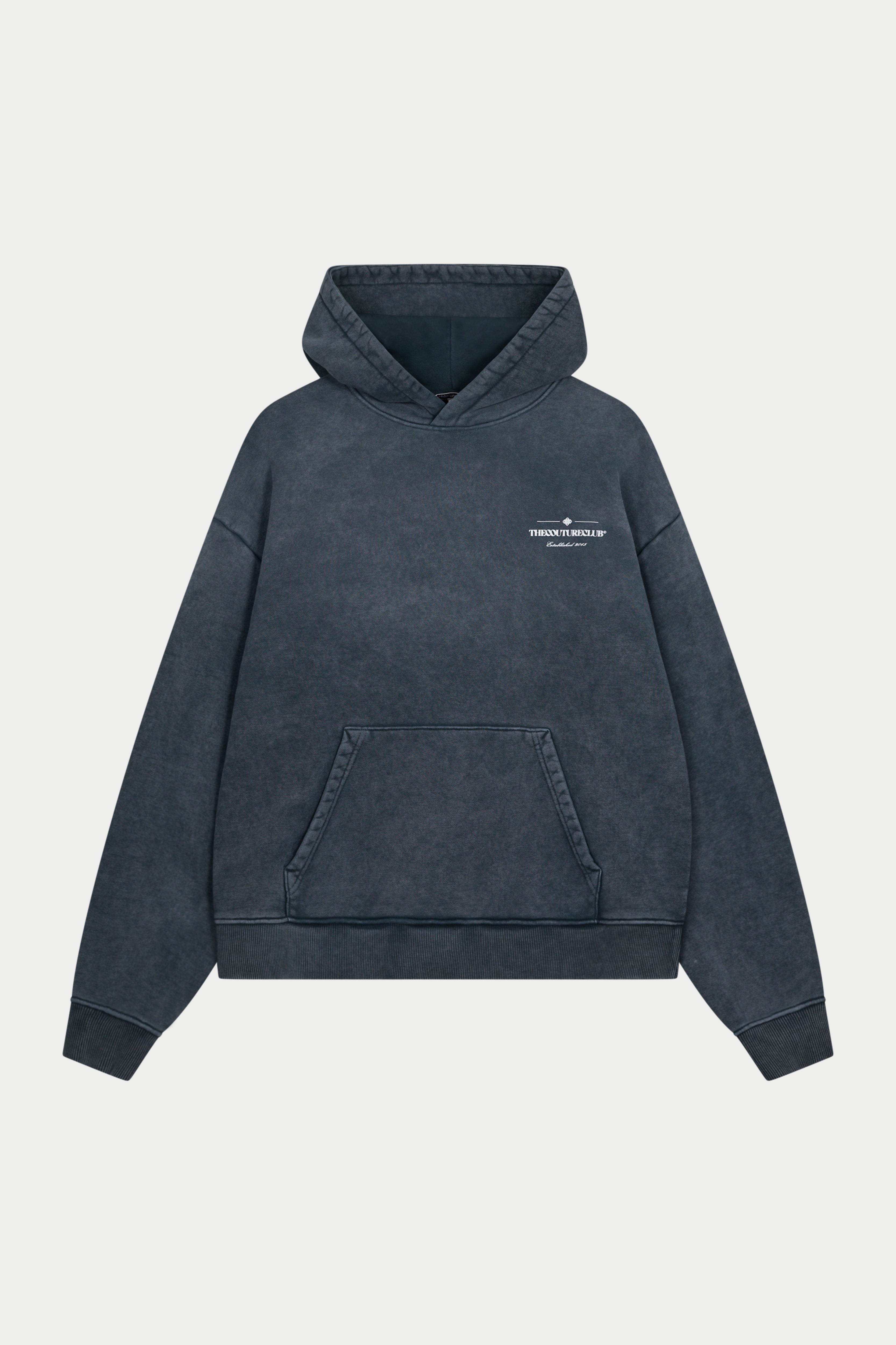 SPRAY WASH COPYRIGHT MULTI GRAPHIC HOODIE - BLACK
