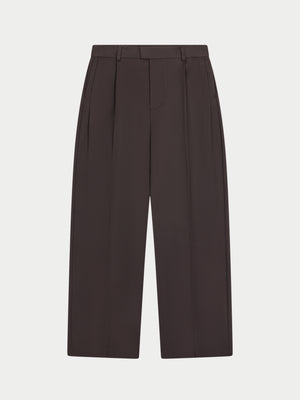 RIVET DETAIL TROUSERS - BROWN
