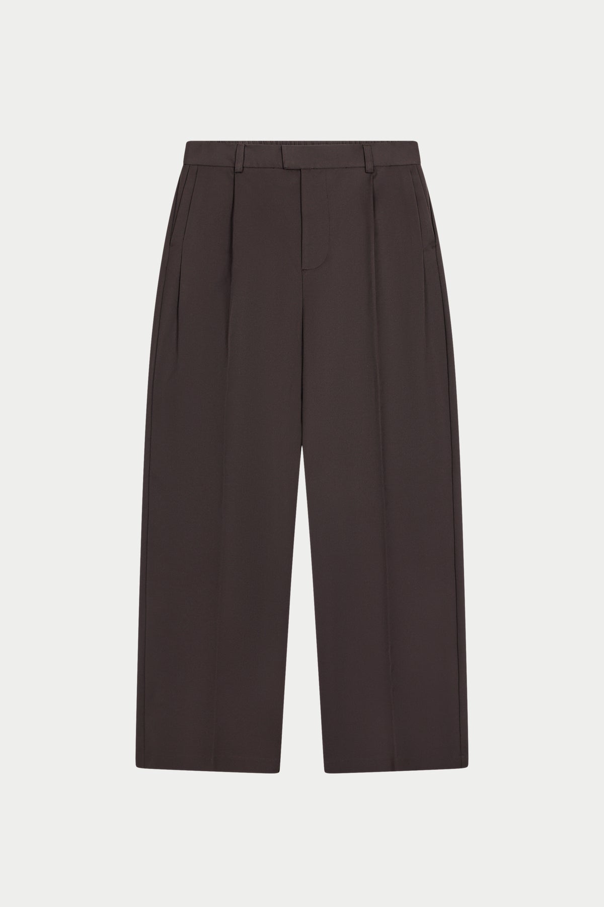 RIVET DETAIL TROUSERS - BROWN