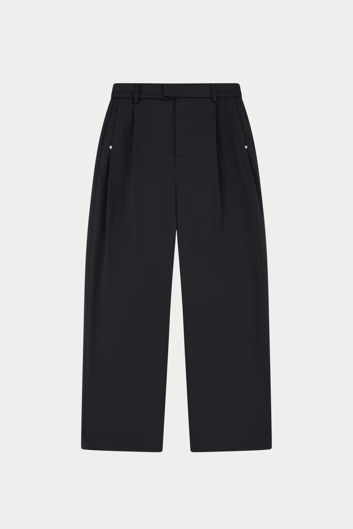 RIVET DETAIL TROUSERS - BLACK
