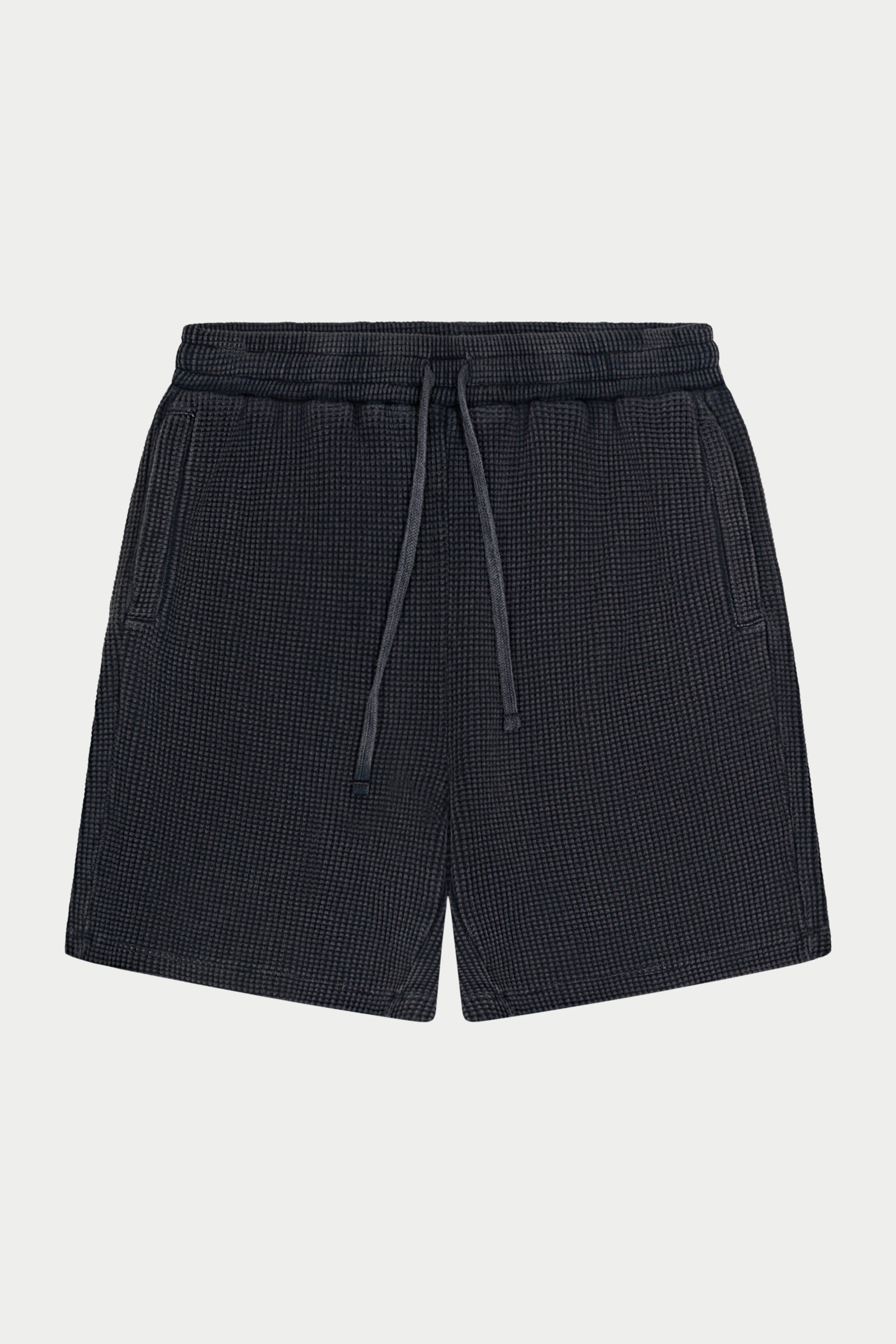 WAFFLE SHORTS - BLACK