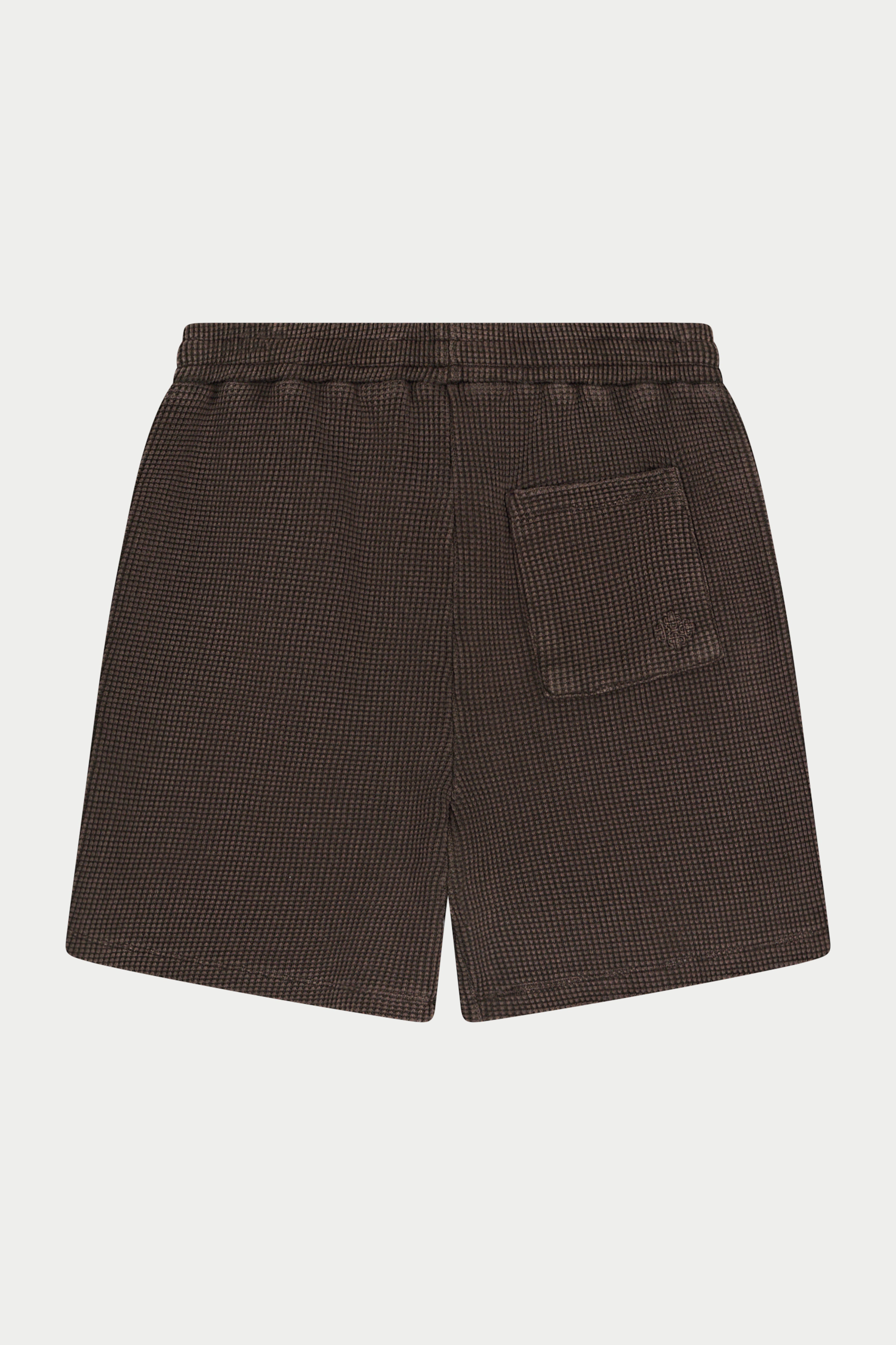 WAFFLE SHORTS - BROWN