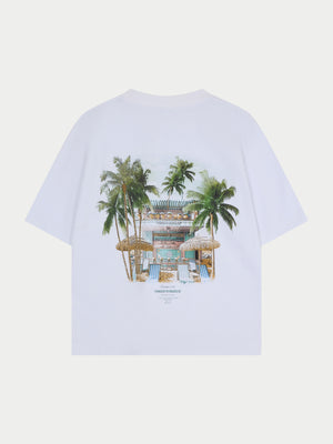 BEACH CLUB GRAPHIC T-SHIRT - WHITE