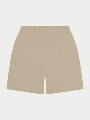TEXTURED TAILORED SHORTS - STONE
