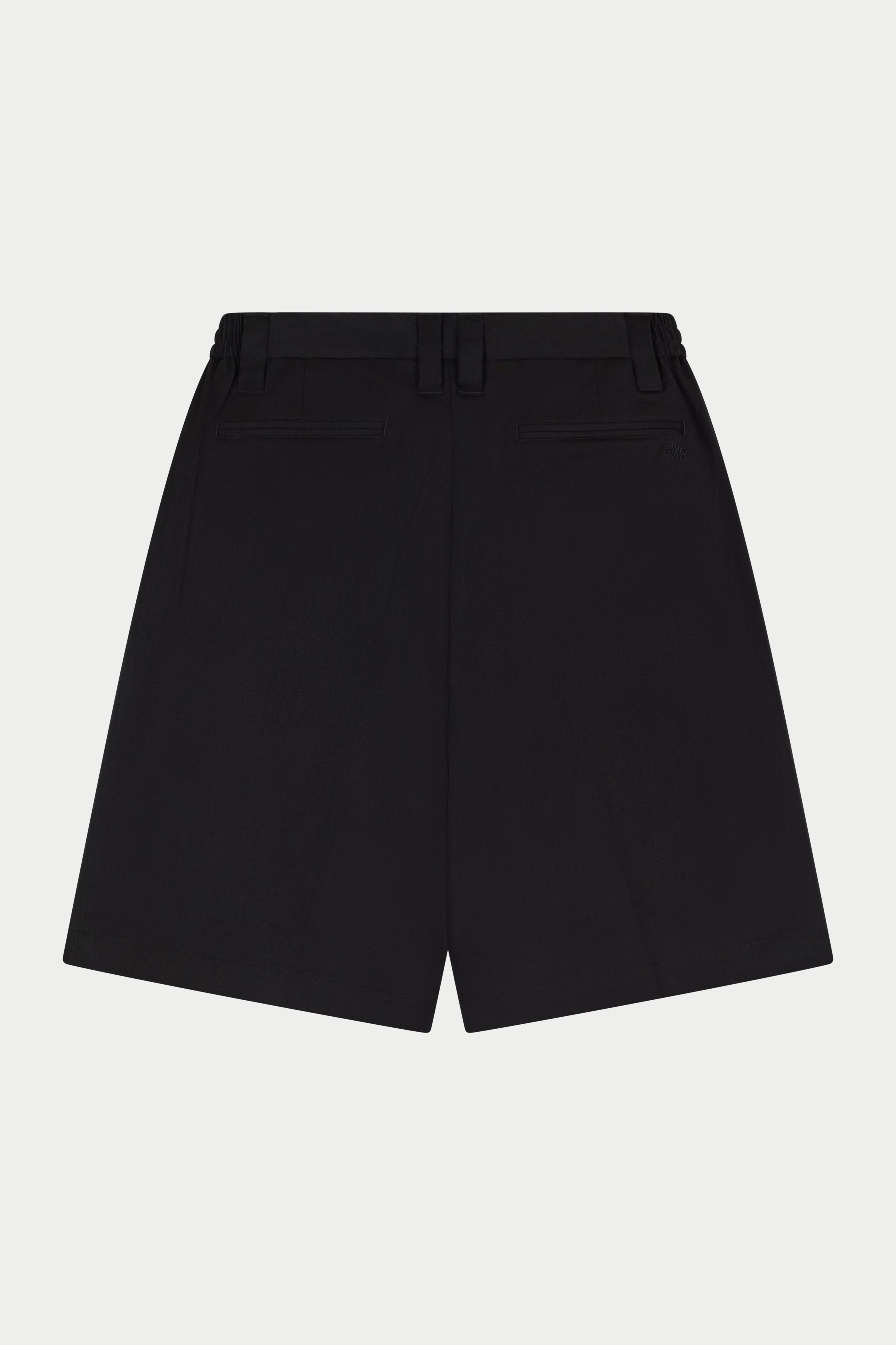 Black shorts on a white background