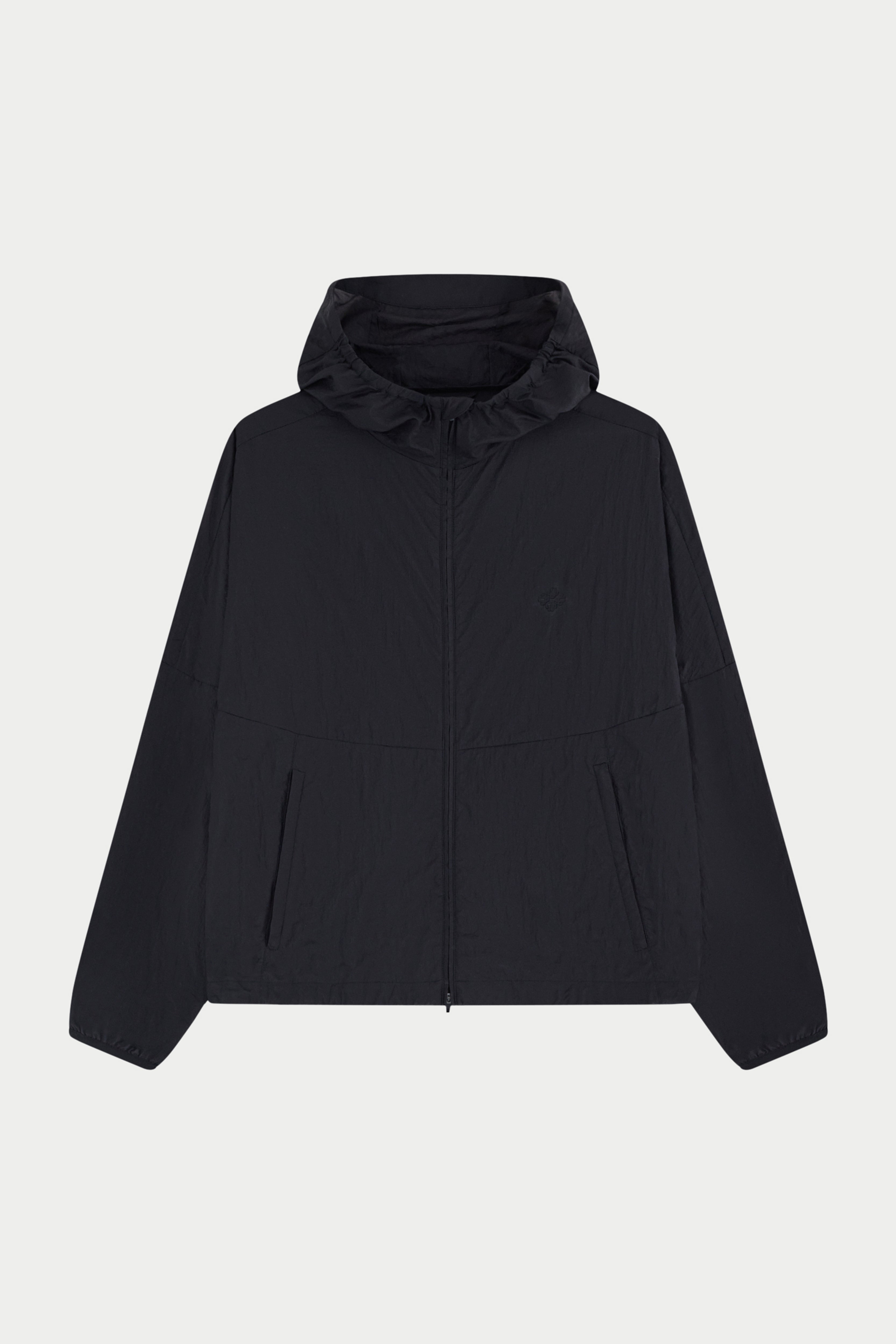 TRANSLUCENT WINDBREAKER - BLACK