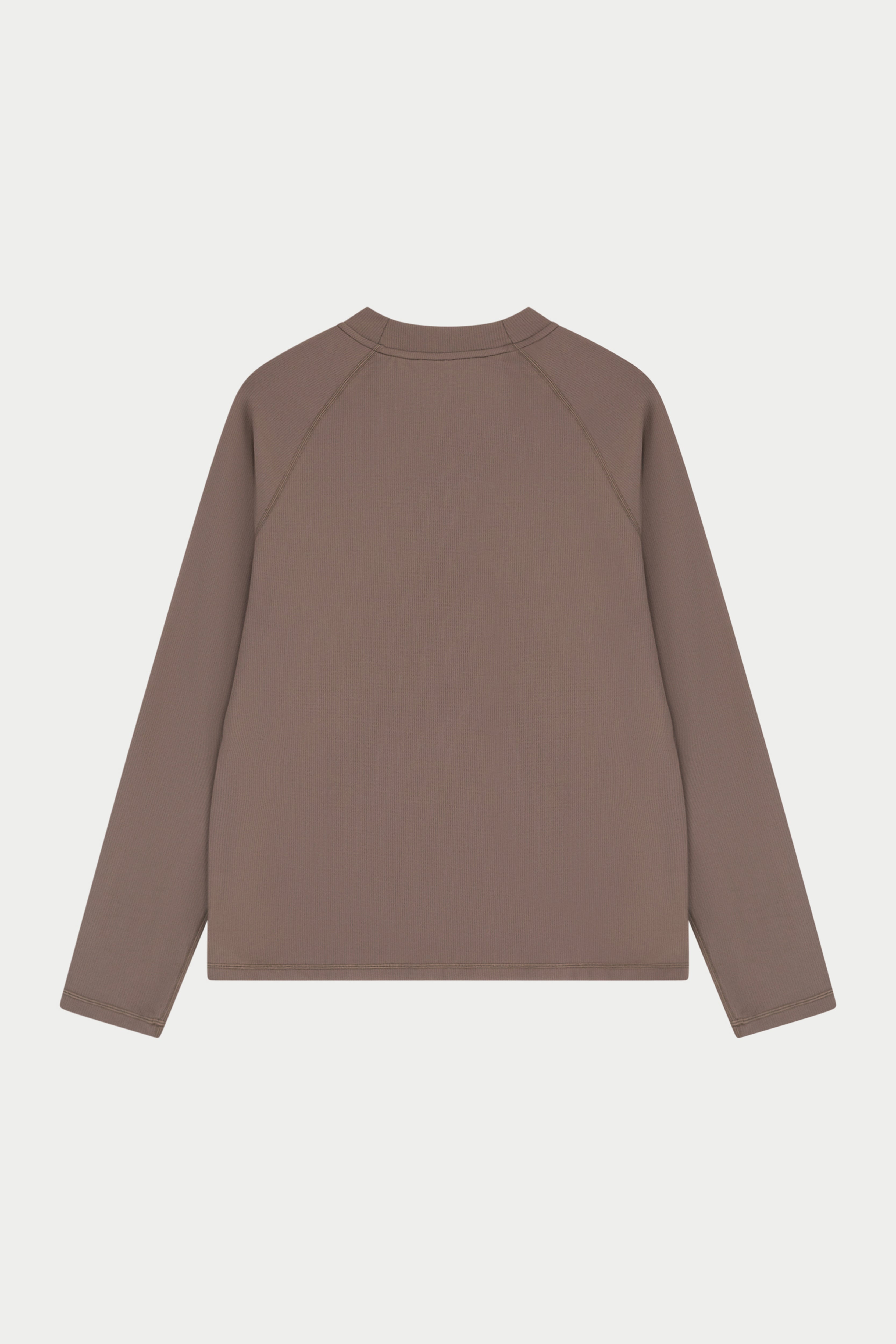 Brown long-sleeve t-shirt on a white background