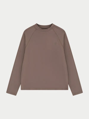 LONG SLEEVE TRAINING TOP - BROWN