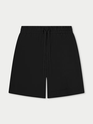 CUPRO PANELLED SHORTS - BLACK