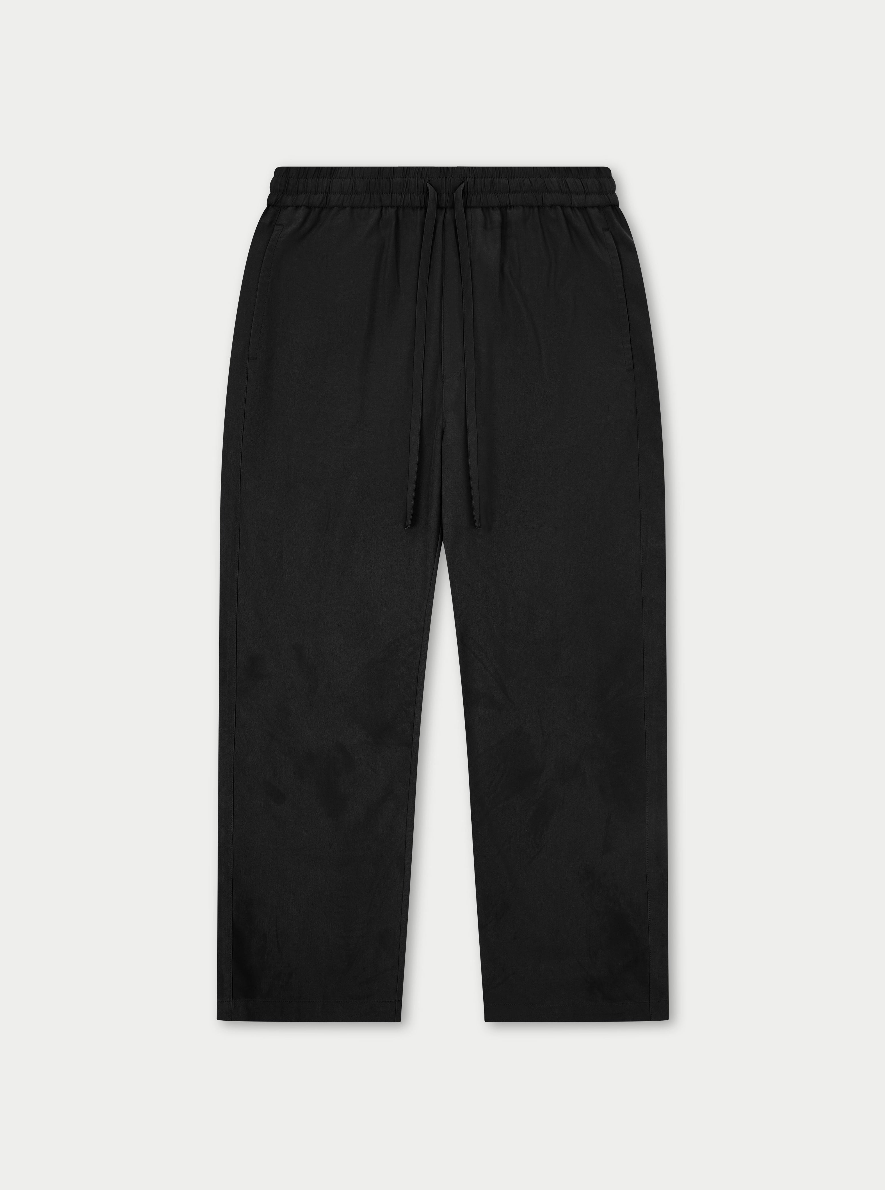 CUPRO PANELLED TROUSER - BLACK