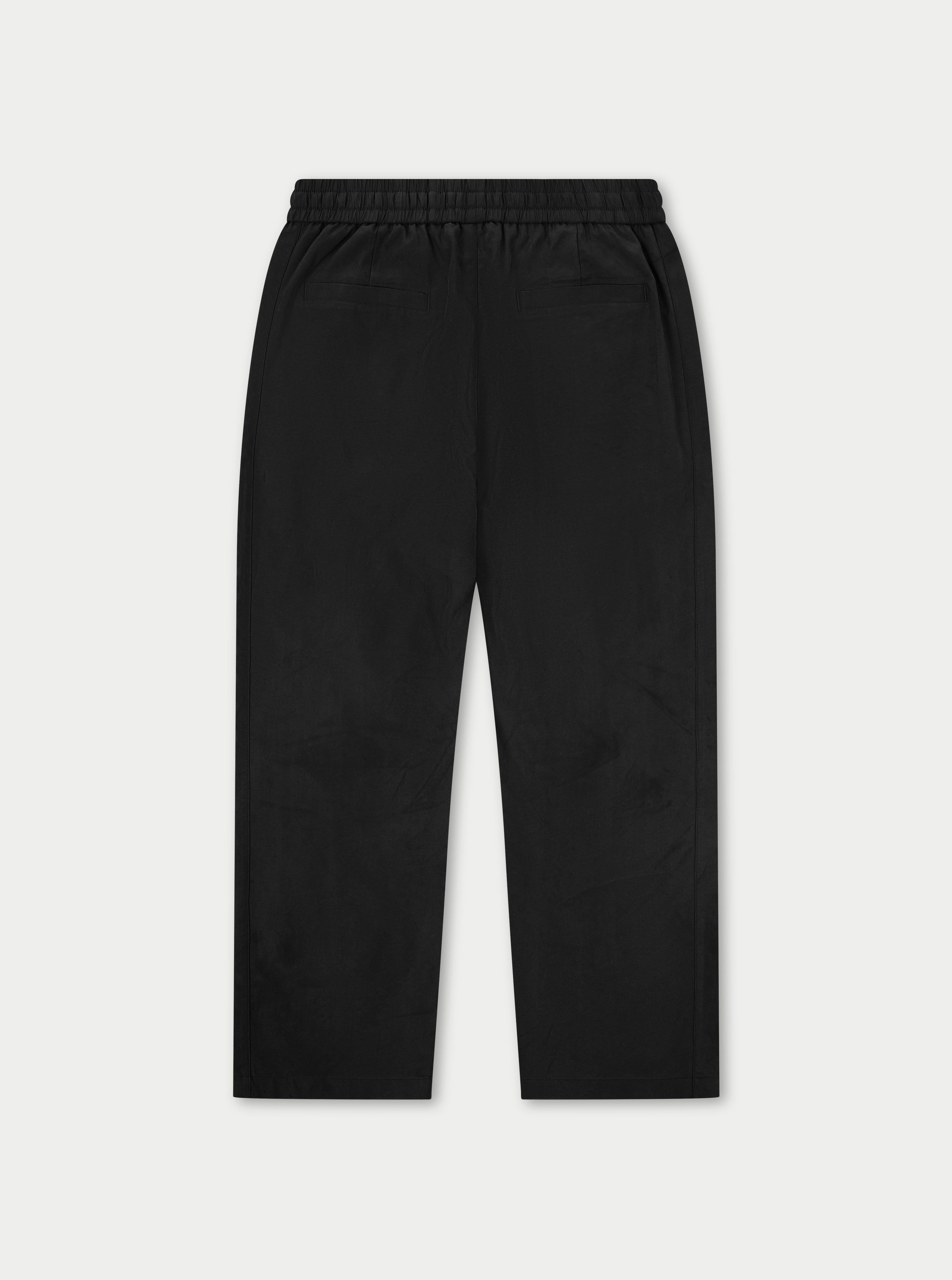 CUPRO PANELLED TROUSER - BLACK