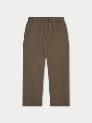 CUPRO PANELLED TROUSER - BROWN