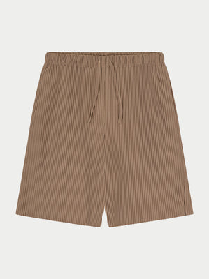 PLISSE SHORTS - MUSHROOM