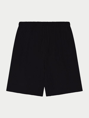 PLISSE SHORTS - BLACK