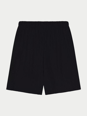 PLISSE SHORTS - BLACK
