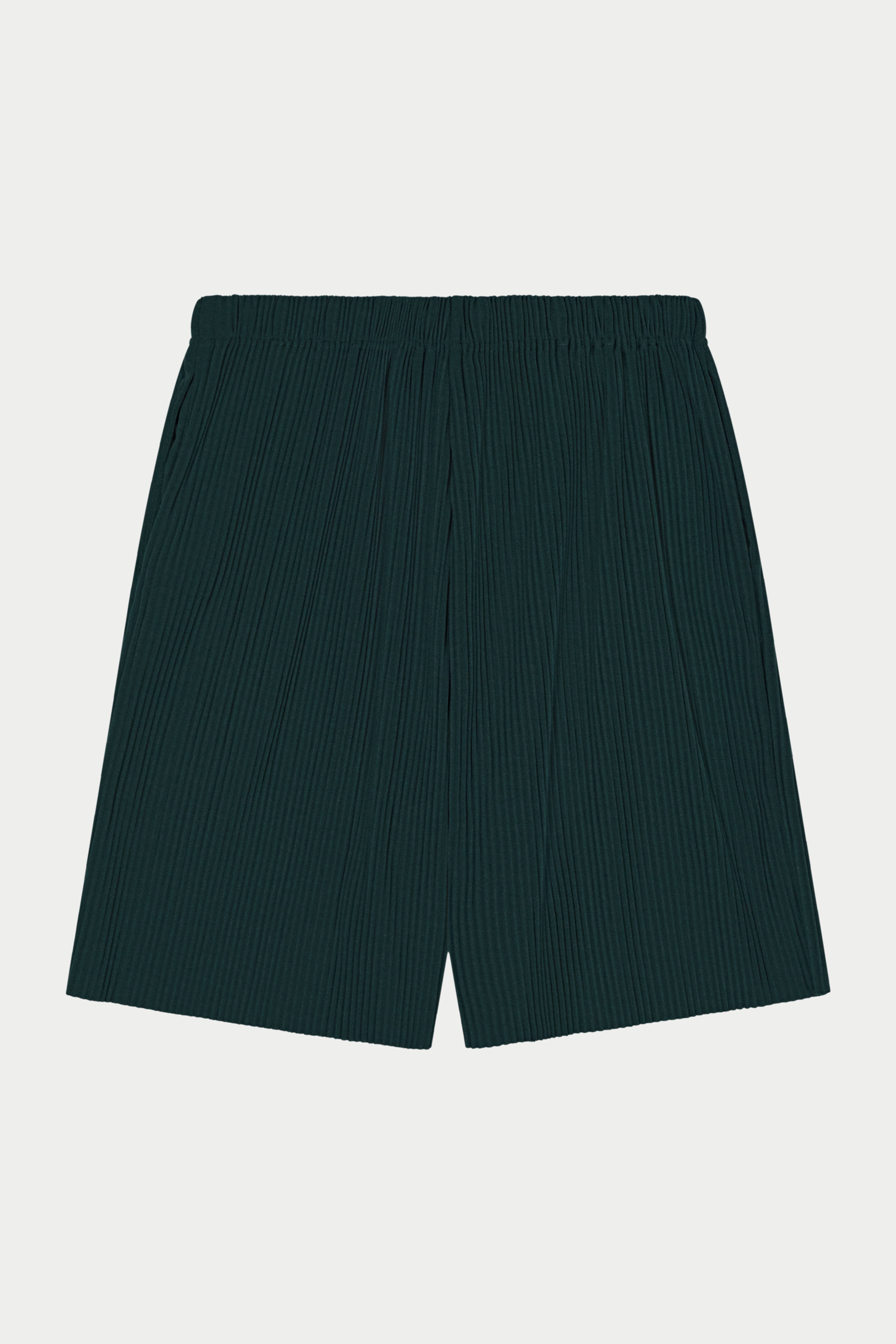 PLISSE SHORTS - FOREST GREEN