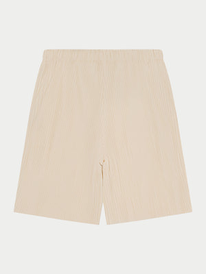 PLISSE SHORTS - OFF WHITE