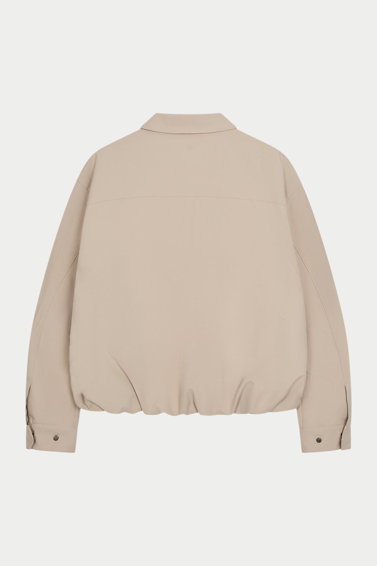 RUCHED HARRINGTON JACKET - BEIGE