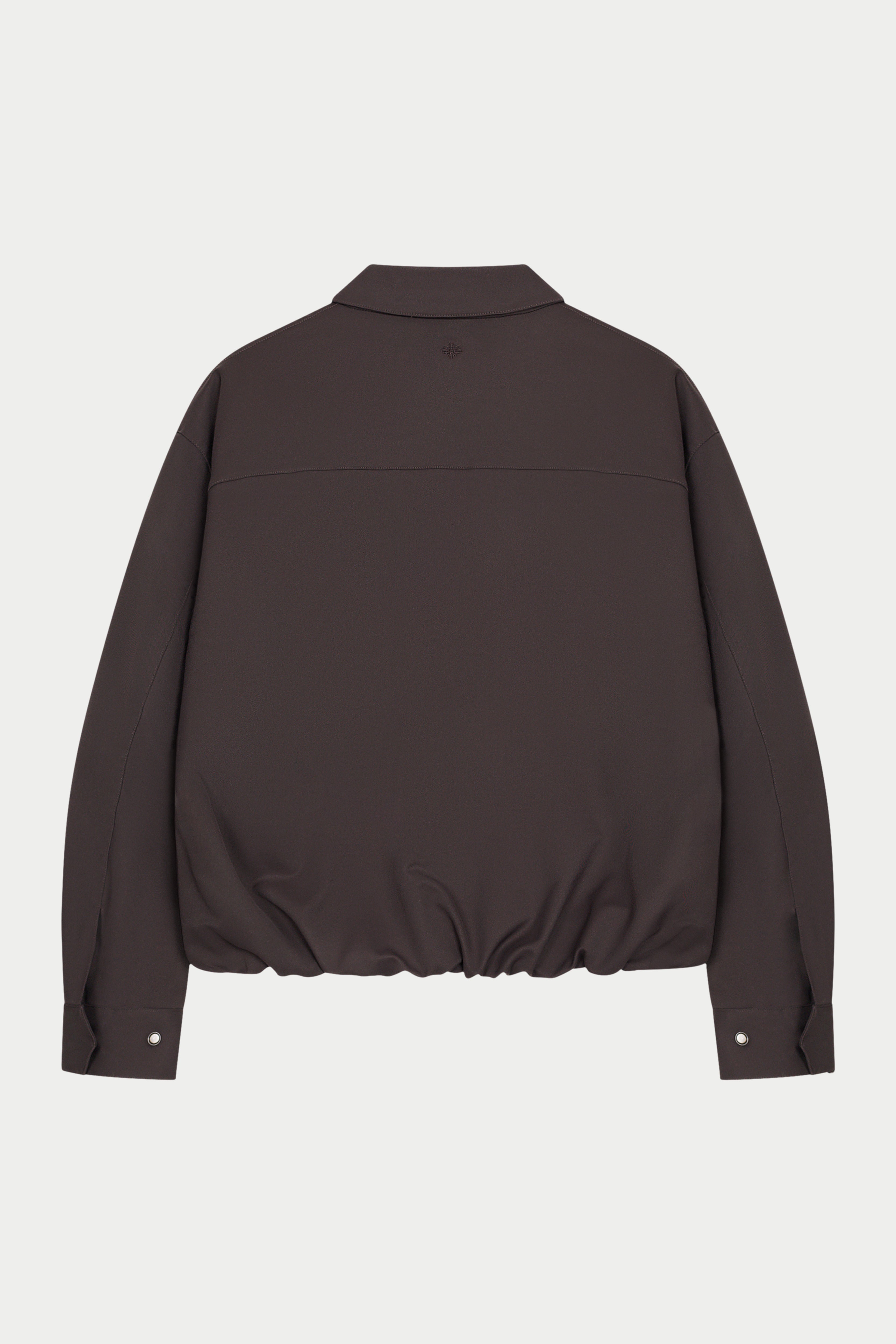 RUCHED HARRINGTON JACKET - BROWN