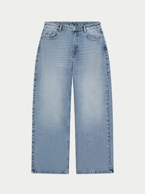SKATER JEANS - MID STONE WASH
