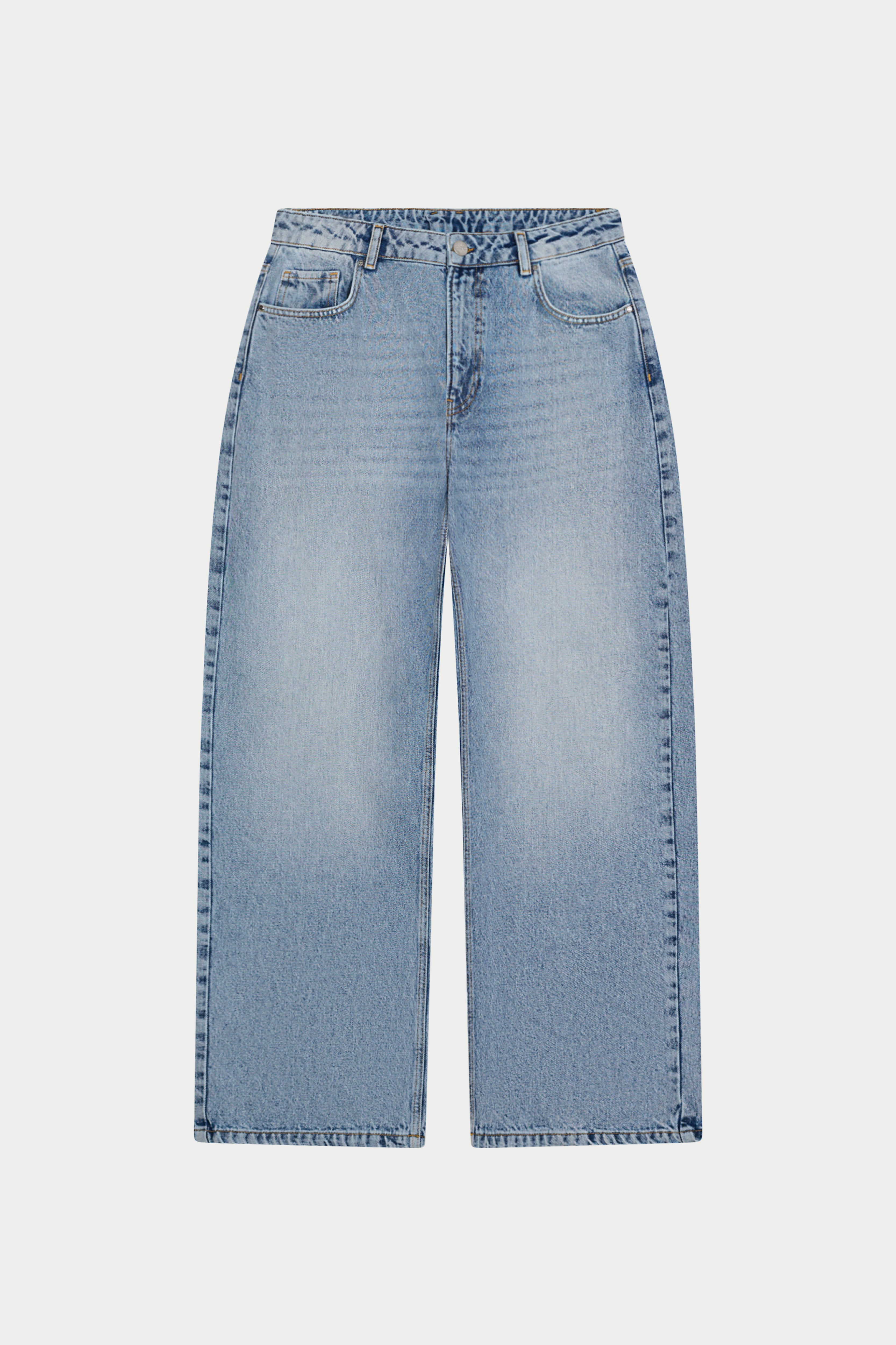 SKATER JEANS - MID STONE WASH