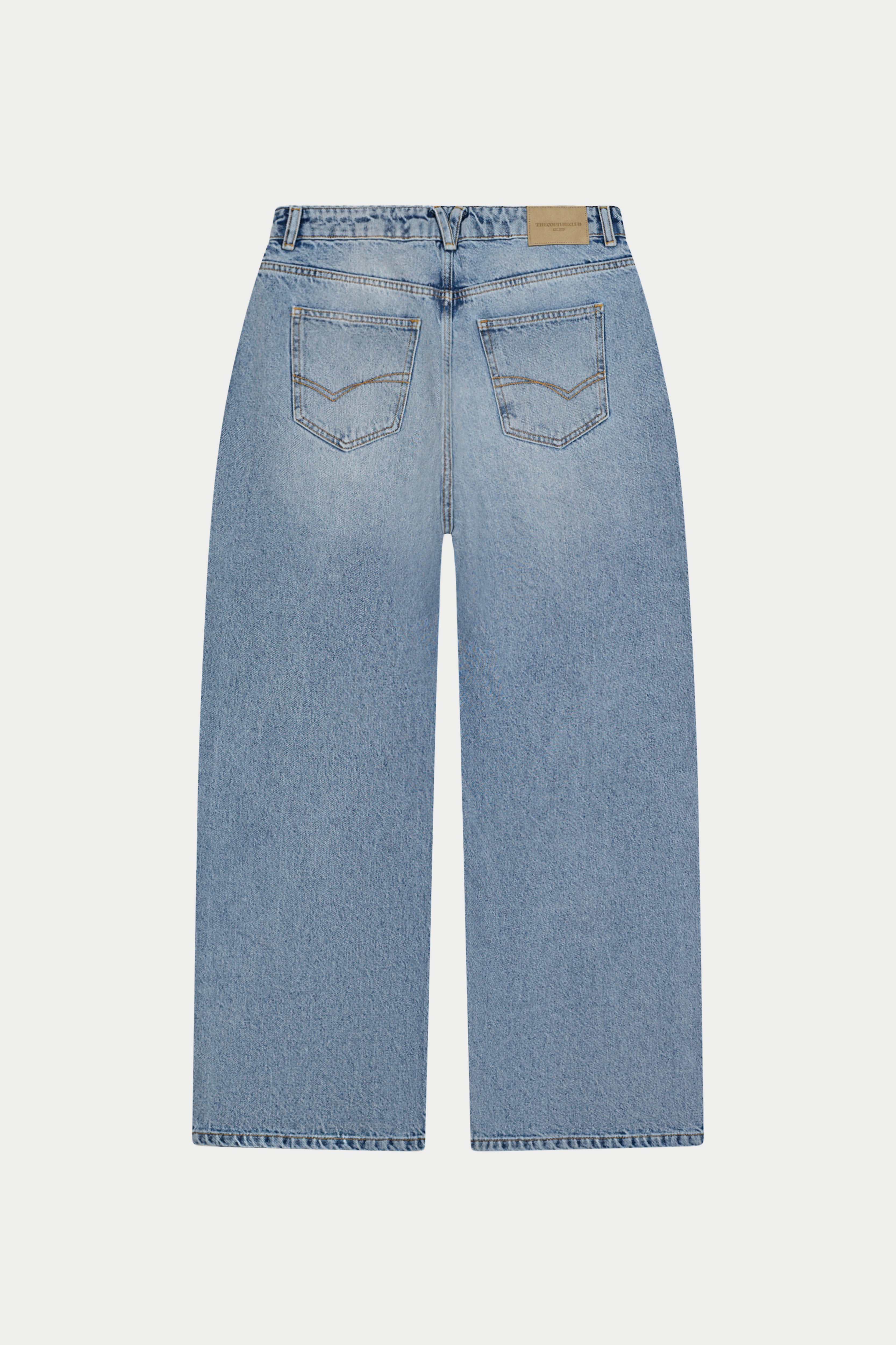 SKATER JEANS - MID STONE WASH