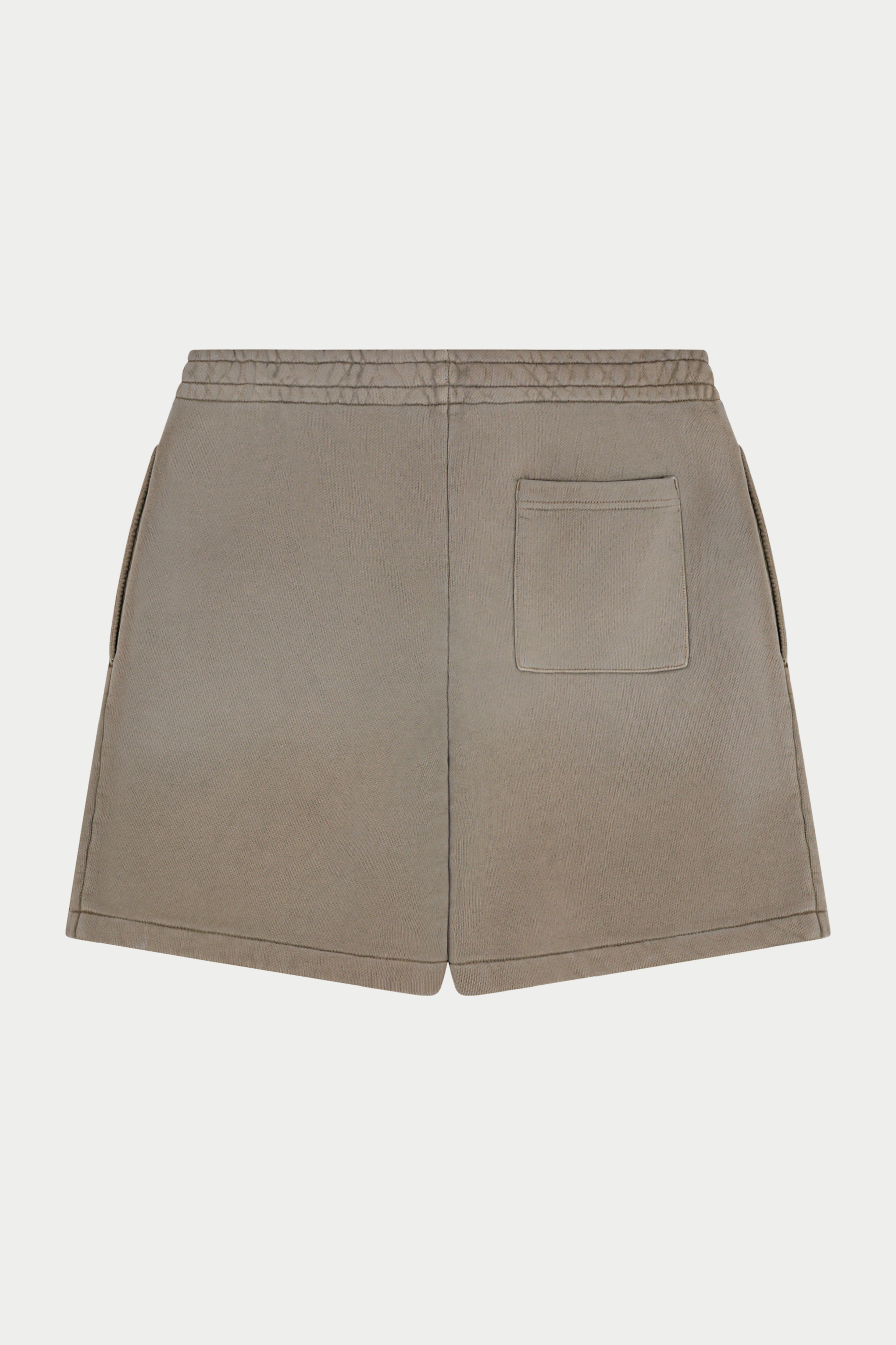 SPRAY WASH COPYRIGHT MULTI GRAPHIC SHORTS - BEIGE