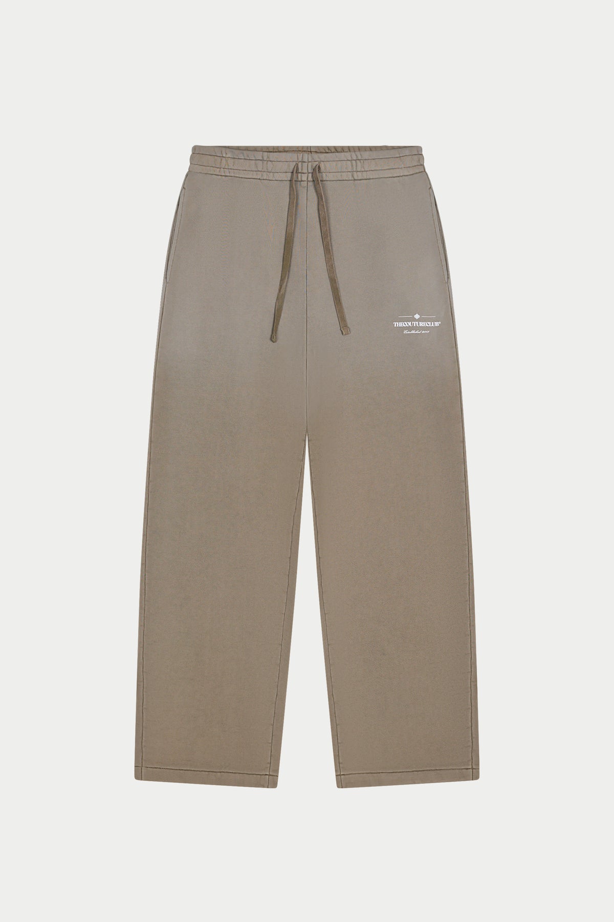 SPRAY WASH COPYRIGHT MULTI GRAPHIC JOGGERS - BEIGE